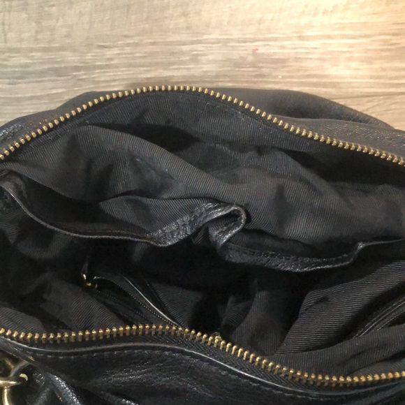 Badgley Mischa Platinum Connie Black Leather Hobo Bag - Picture 8 of 13